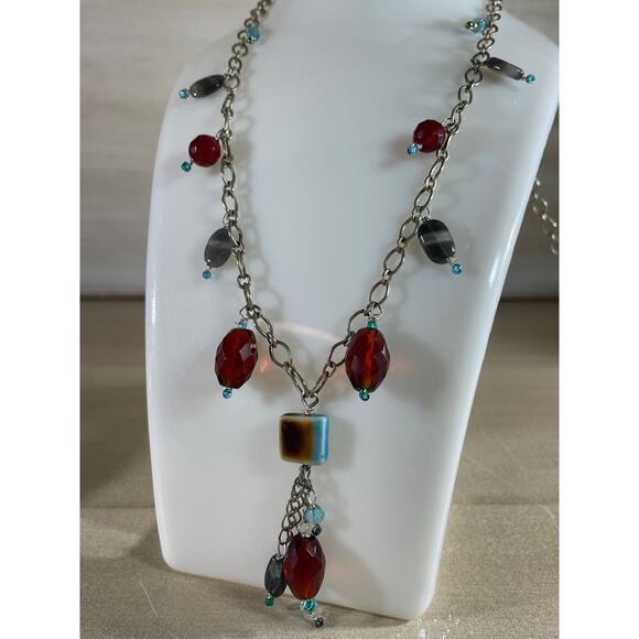 Turquoise 5 Necklaces, 1 pair Earrings Lot, Various Vintages & Styles - Picture 4 of 16